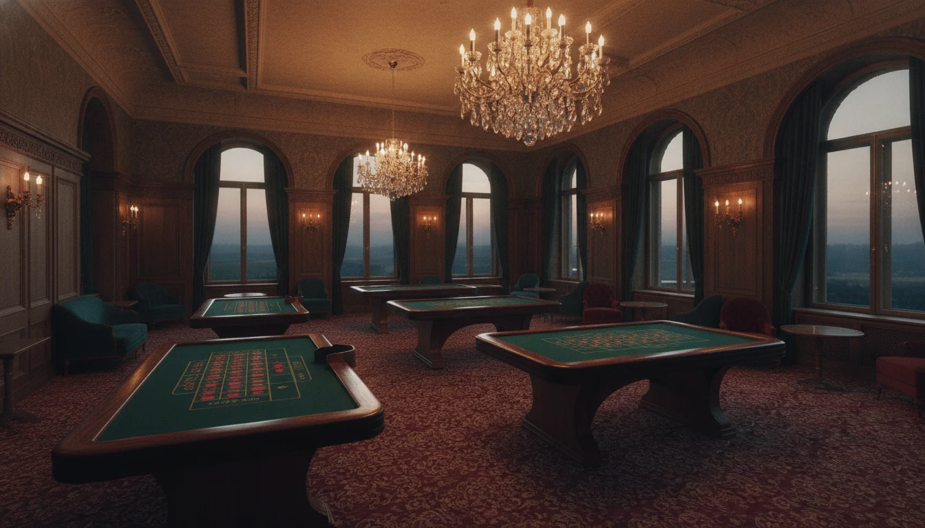 Elegancka sala kasyna z ruletką
