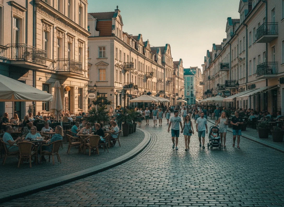 Pieszy deptak uzdrowiska